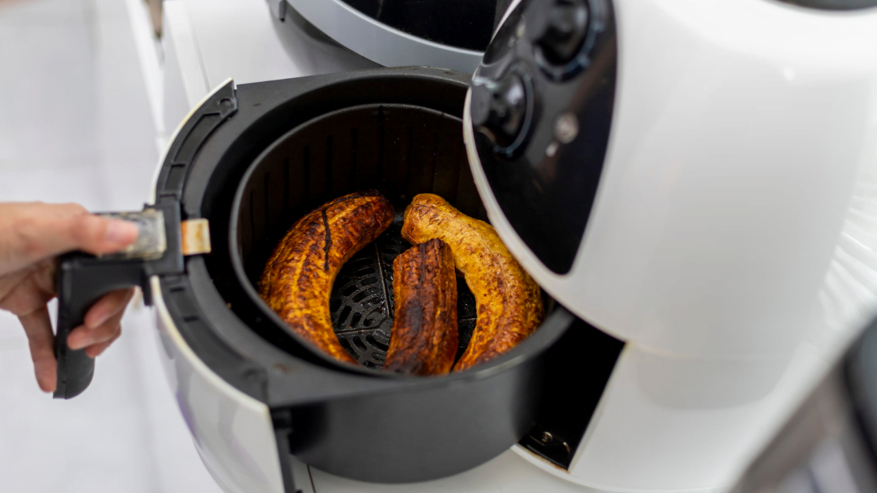 como fritar banana da terra na airfryer