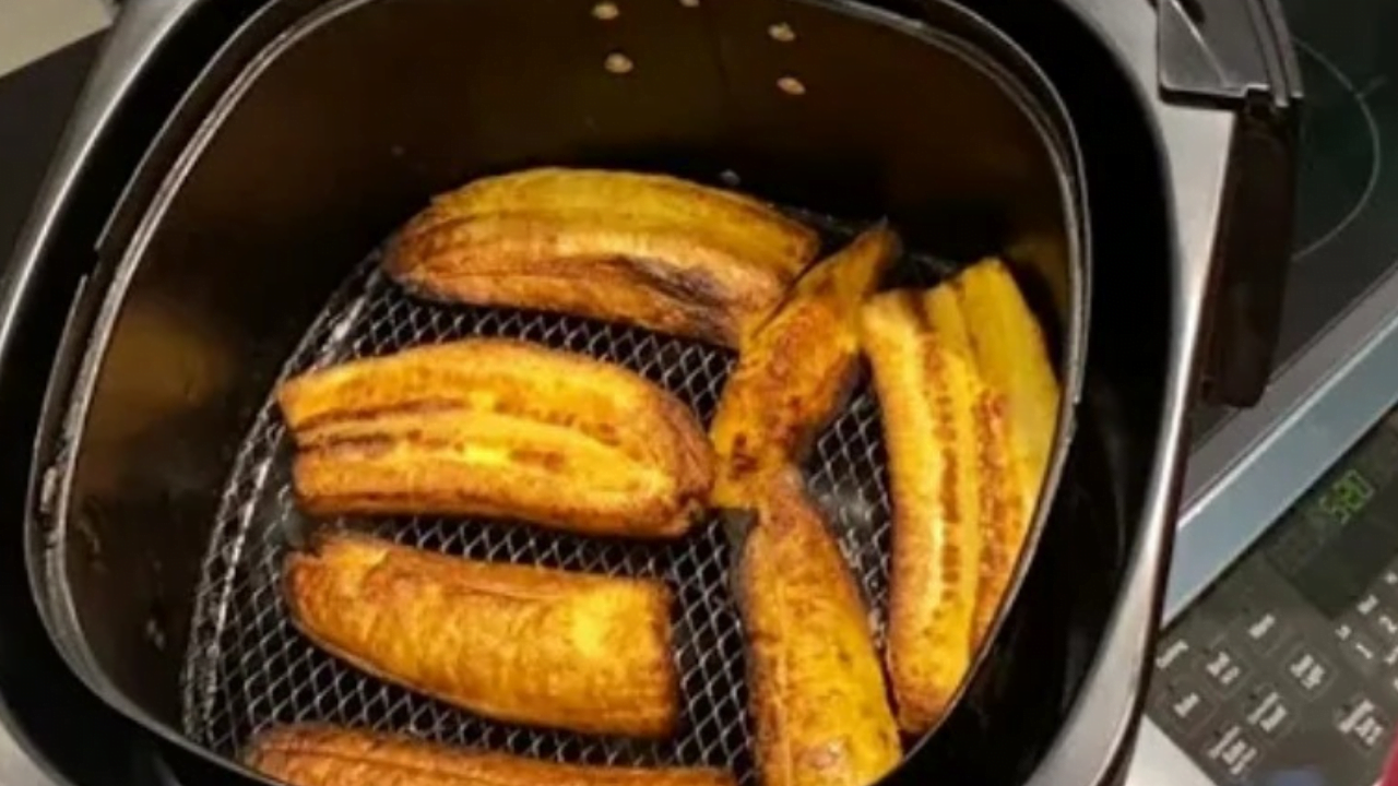 como fritar banana da terra na airfryer